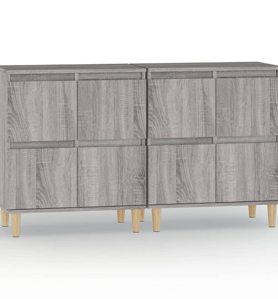 Sideboards 2 Stk. Grau Sonoma 60x35x70 cm Holzwerkstoff