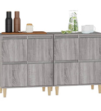 Sideboards 2 Stk. Grau Sonoma 60x35x70 cm Holzwerkstoff