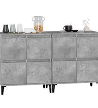 Sideboards 2 Stk. Betongrau 60x35x70 cm Holzwerkstoff