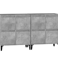 Sideboards 2 Stk. Betongrau 60x35x70 cm Holzwerkstoff