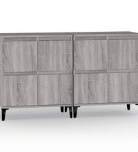 Sideboards 2 Stk. Grau Sonoma 60x35x70 cm Holzwerkstoff