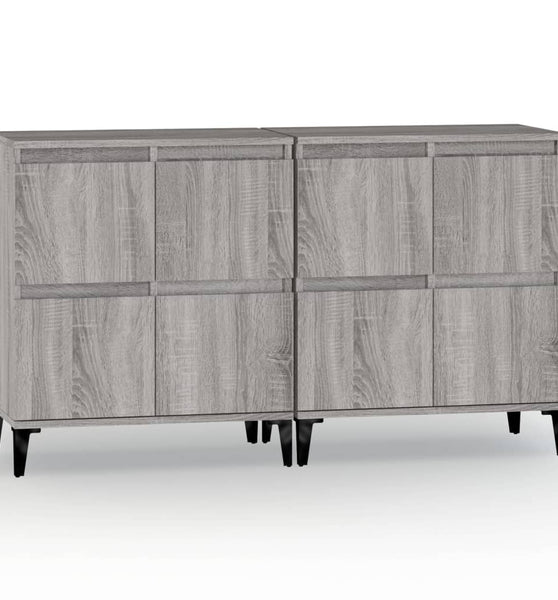 Sideboards 2 Stk. Grau Sonoma 60x35x70 cm Holzwerkstoff