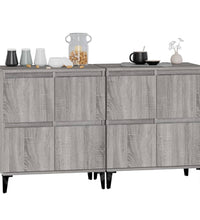 Sideboards 2 Stk. Grau Sonoma 60x35x70 cm Holzwerkstoff