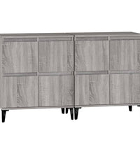 Sideboards 2 Stk. Grau Sonoma 60x35x70 cm Holzwerkstoff