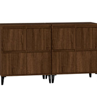 Sideboards 2 Stk. Braun Eichen-Optik 60x35x70 cm Holzwerkstoff