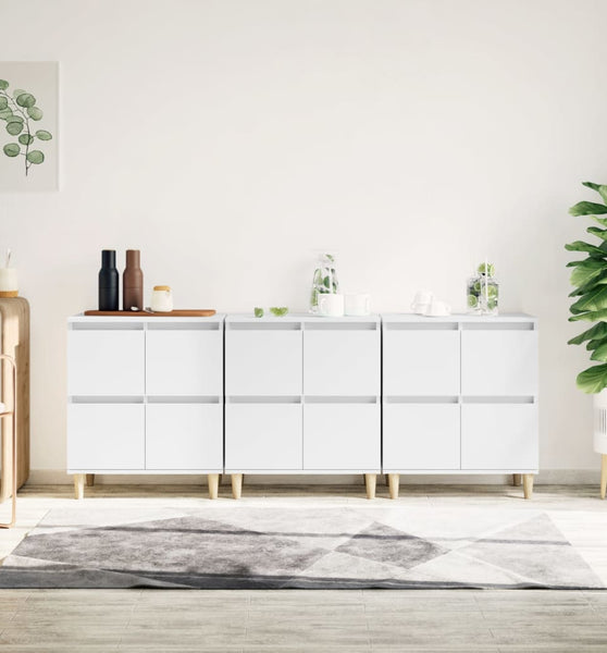 Sideboards 3 Stk. Weiß 60x35x70 cm Holzwerkstoff