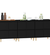 Sideboards 3 Stk. Schwarz 60x35x70 cm Holzwerkstoff