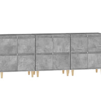 Sideboards 3 Stk. Betongrau 60x35x70 cm Holzwerkstoff