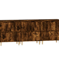 Sideboards 3 Stk. Räuchereiche 60x35x70 cm Holzwerkstoff