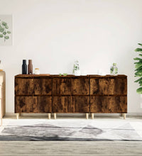 Sideboards 3 Stk. Räuchereiche 60x35x70 cm Holzwerkstoff