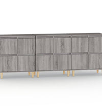 Sideboards 3 Stk. Grau Sonoma 60x35x70 cm Holzwerkstoff