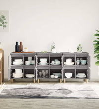 Sideboards 3 Stk. Grau Sonoma 60x35x70 cm Holzwerkstoff