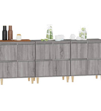 Sideboards 3 Stk. Grau Sonoma 60x35x70 cm Holzwerkstoff