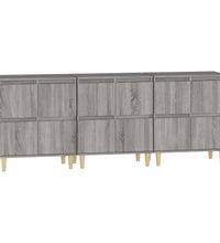 Sideboards 3 Stk. Grau Sonoma 60x35x70 cm Holzwerkstoff