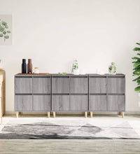 Sideboards 3 Stk. Grau Sonoma 60x35x70 cm Holzwerkstoff