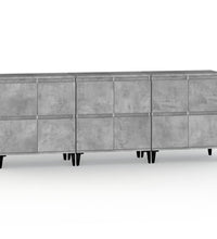 Sideboards 3 Stk. Betongrau 60x35x70 cm Holzwerkstoff