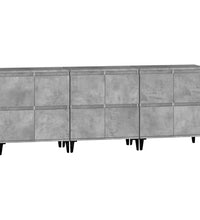 Sideboards 3 Stk. Betongrau 60x35x70 cm Holzwerkstoff