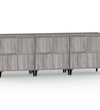 Sideboards 3 Stk. Grau Sonoma 60x35x70 cm Holzwerkstoff