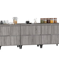 Sideboards 3 Stk. Grau Sonoma 60x35x70 cm Holzwerkstoff