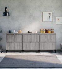 Sideboards 3 Stk. Grau Sonoma 60x35x70 cm Holzwerkstoff