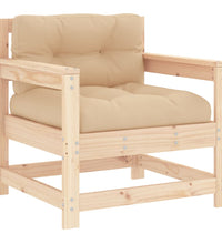 7-tlg. Garten-Lounge-Set mit Kissen Massivholz