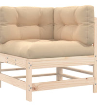 7-tlg. Garten-Lounge-Set mit Kissen Massivholz