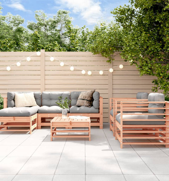 7-tlg. Garten-Lounge-Set mit Kissen Massivholz Douglasie