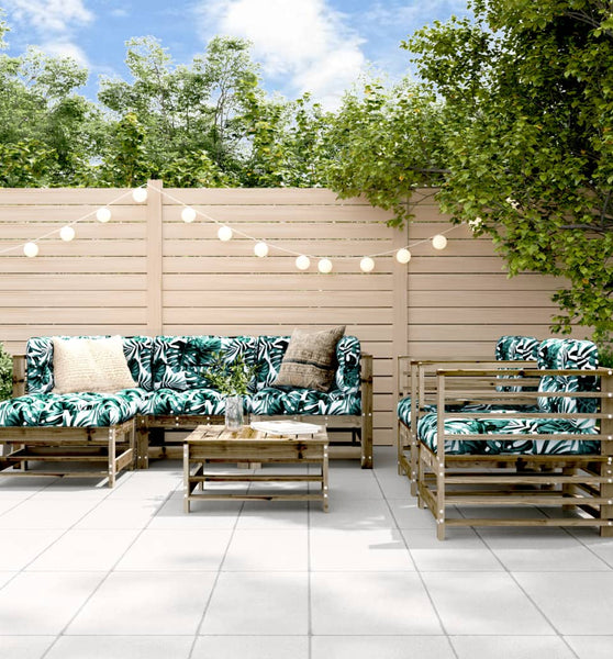 7-tlg. Garten-Lounge-Set mit Kissen Imprägniertes Kiefernholz