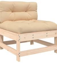 7-tlg. Garten-Lounge-Set mit Kissen Massivholz