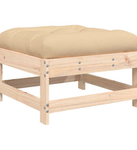 7-tlg. Garten-Lounge-Set mit Kissen Massivholz