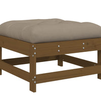 7-tlg. Garten-Lounge-Set mit Kissen Honigbraun Massivholz