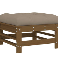 7-tlg. Garten-Lounge-Set mit Kissen Honigbraun Massivholz