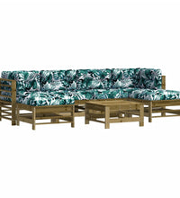7-tlg. Garten-Lounge-Set mit Kissen Imprägniertes Kiefernholz