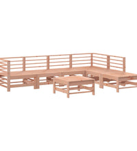 7-tlg. Garten-Lounge-Set mit Kissen Massivholz Douglasie
