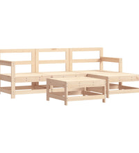 5-tlg. Garten-Lounge-Set Massivholz Kiefer