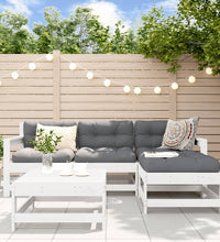 5-tlg. Garten-Lounge-Set Weiß Massivholz Kiefer