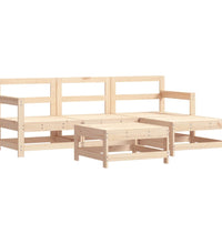 5-tlg. Garten-Lounge-Set Massivholz Kiefer