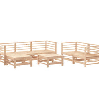 7-tlg. Garten-Lounge-Set Massivholz Kiefer