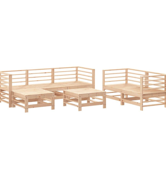7-tlg. Garten-Lounge-Set Massivholz Kiefer