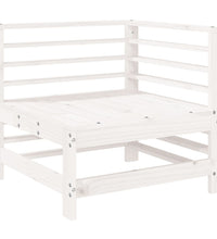 7-tlg. Garten-Lounge-Set Weiß Massivholz Kiefer