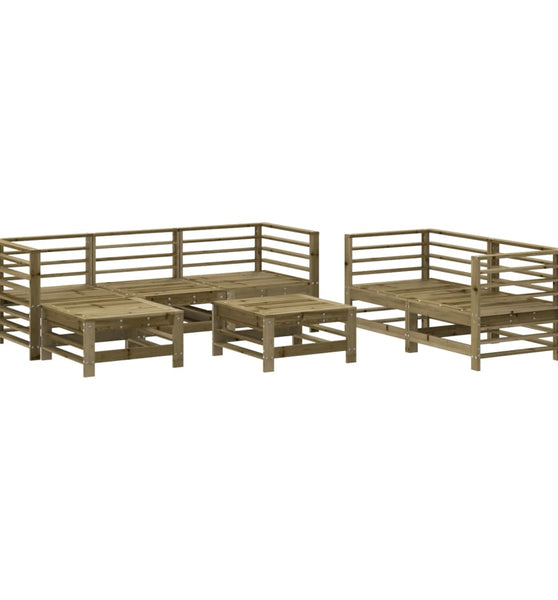 7-tlg. Garten-Lounge-Set Kiefernholz Imprägniert