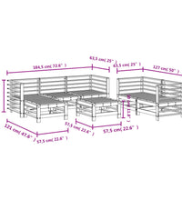 7-tlg. Garten-Lounge-Set Kiefernholz Imprägniert