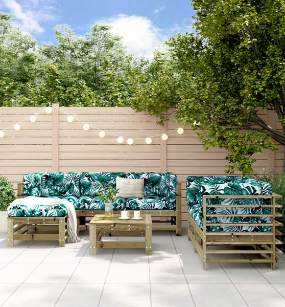 7-tlg. Garten-Lounge-Set Kiefernholz Imprägniert