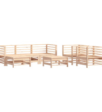 7-tlg. Garten-Lounge-Set Massivholz Kiefer