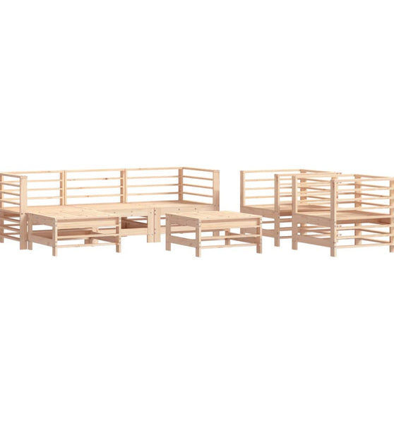 7-tlg. Garten-Lounge-Set Massivholz Kiefer