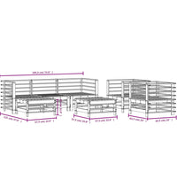 7-tlg. Garten-Lounge-Set Massivholz Kiefer