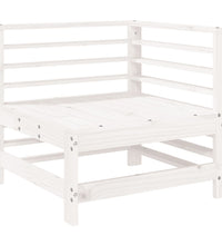 7-tlg. Garten-Lounge-Set Weiß Massivholz Kiefer