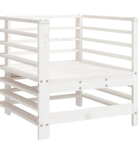 7-tlg. Garten-Lounge-Set Weiß Massivholz Kiefer