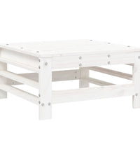 7-tlg. Garten-Lounge-Set Weiß Massivholz Kiefer