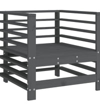 7-tlg. Garten-Lounge-Set Grau Massivholz Kiefer